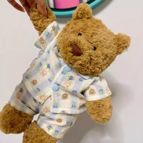 Bartholomew bear cute clothes outfits - Blue stripe sleepwear(tiny) - Picture 3 of 3